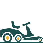 Tracteur tondeuse coupe frontale